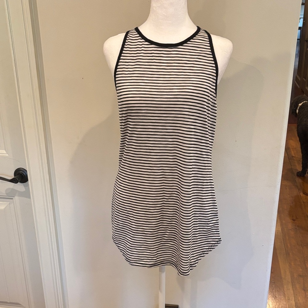 Black and White Striped Tank Top
